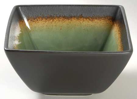 Reactive Jade Square Soup/Cereal Bowl