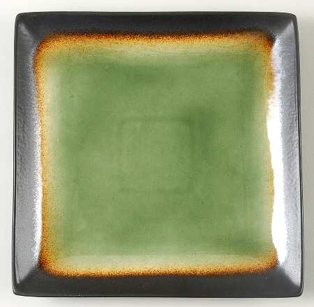 Reactive Jade Square Salad Plate by The Cellar (China)