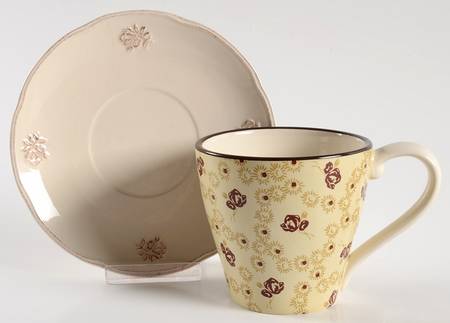 Faded Antique Mug/Cup & Saucer Set