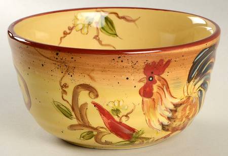 Chili Sunflower Rooster Soup/Cereal Bowl