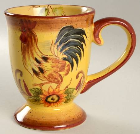 Chili Sunflower Rooster Footed Mug