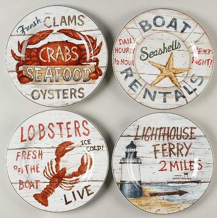 Driftwood Salad Plate - Set of 4 Motifs