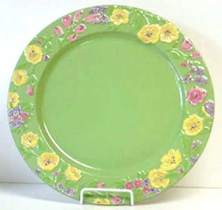 Floral Mist Chop Plate (Round Platter)