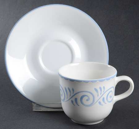 Mediterraneo Flat Cup & Saucer Set