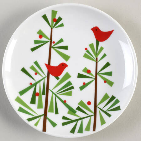 Holiday Cardinal-Cardinal Appetizer Plate