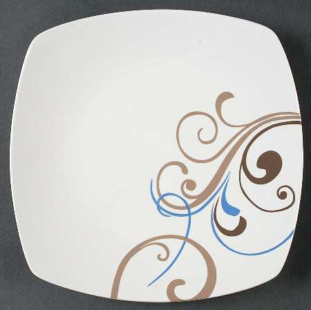 Choco Scroll Square Salad Plate