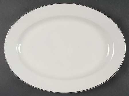 Platinum Band 12" Oval Serving Platter