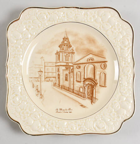CRD301 Square Salad Plate by Crown Ducal