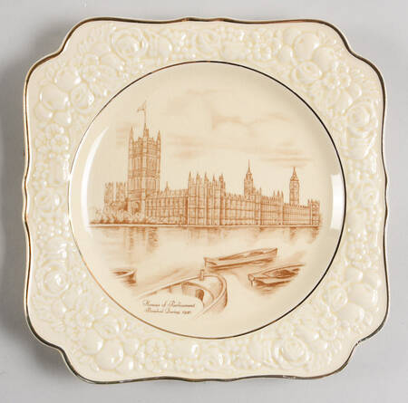 CRD301 Square Salad Plate by Crown Ducal