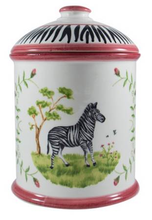 Zebra Large Canister & Lid