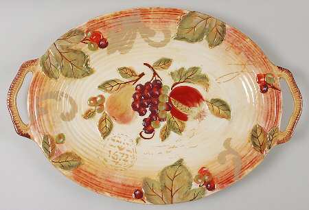 Siena 18" Oval Handled Platter