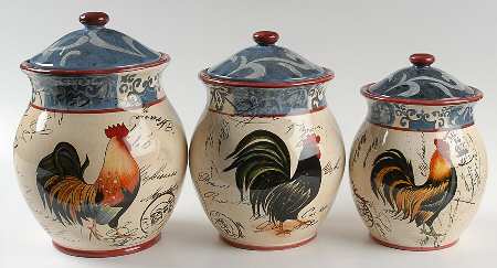 Lille Rooster (3 Piece) Canister Set (Box Set)