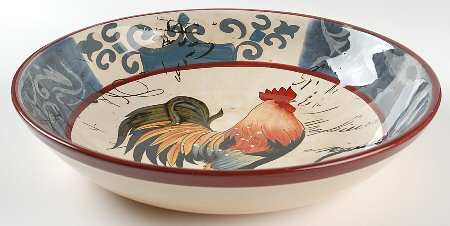 Lille Rooster 13" Pasta Serving Bowl