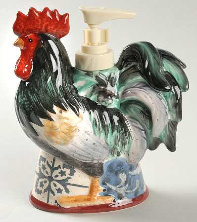Lille Rooster Figural Lotion Dispenser