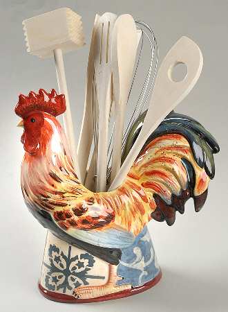 Lille Rooster Figural Utensil Set