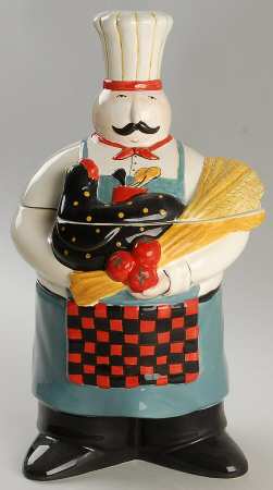 Farmers Market Figural Cookie Jar & Lid