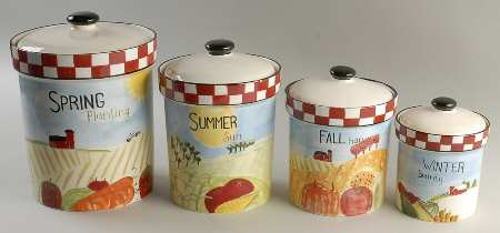 Farmers Market (4 Piece) Canister Set (Box Set)