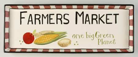 Farmers Market 16" Rectangular Serving Platter