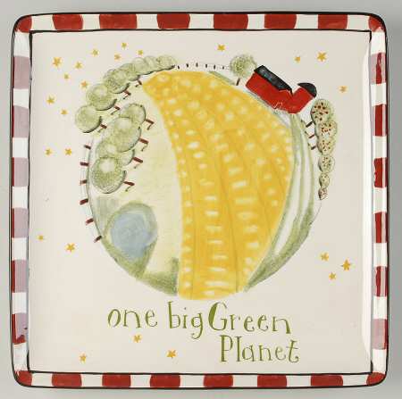 Farmers Market 12" Square Serving Platter