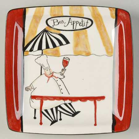 Salute Square Canape Plate