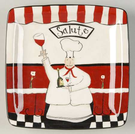 Salute Square Canape Plate