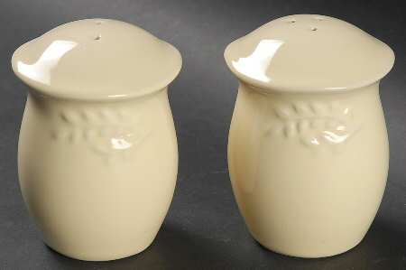 Cuisineware Ivory (Embossed Leaves) Salt & Pepper Set