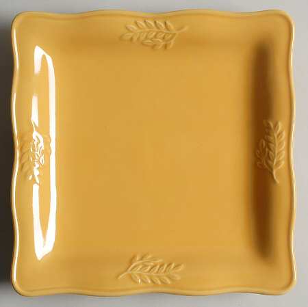 Cuisineware Gold (Embossed Leaves) Square Salad/Dessert Plate