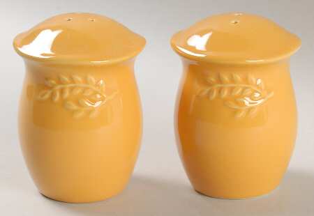 Cuisineware Gold (Embossed Leaves) Salt & Pepper Set