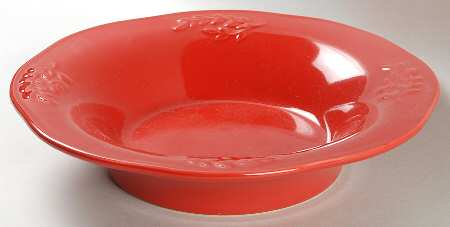 Cuisineware Red (Embossed Leaves) 9" Soup/Pasta Bowl