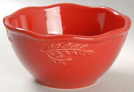 Cuisineware Red (Embossed Leaves) Individual Ice Cream Dish