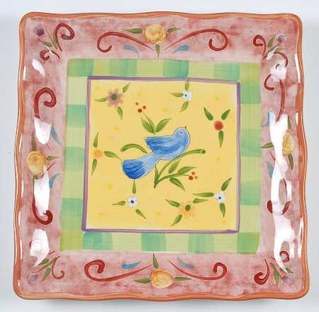 Tea Garden 13" Square Serving Platter