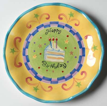 Happy Birthday Salad/Dessert Plate