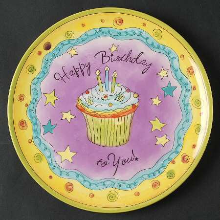 Happy Birthday Salad/Dessert Plate