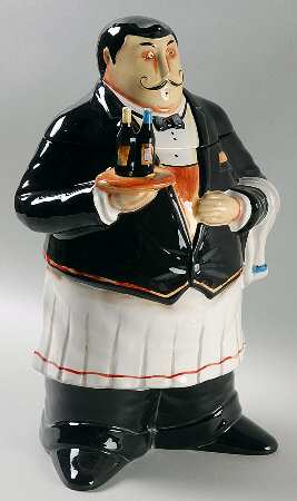 Bistro Figural Cookie Jar & Lid