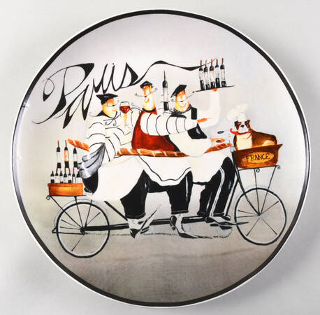 Paris Chefs Cake Plate