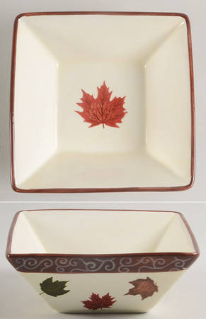 Fall Elegance Individual Square Ice Cream Dish