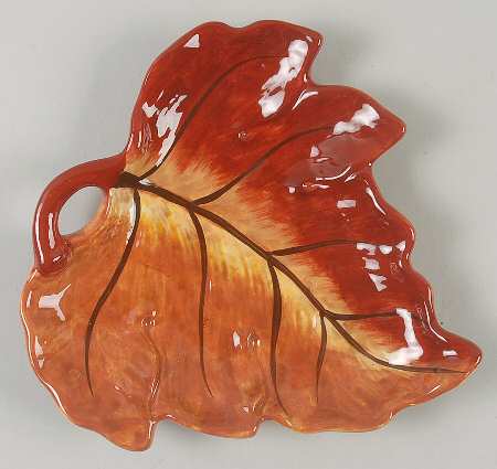 Fall Elegance 7" Leaf Dish