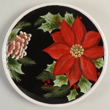 Poinsettia Salad/Dessert Plate