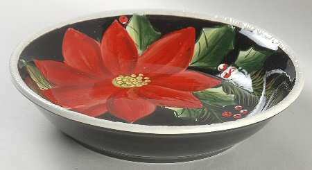 Poinsettia 9" Soup/Pasta Bowl