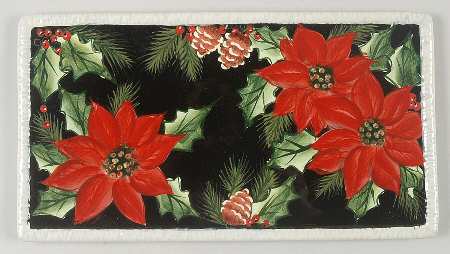 Poinsettia 11" Rectangular Serving Platter