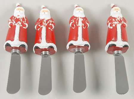 Candy Cane Santa Spreader - Set of 4