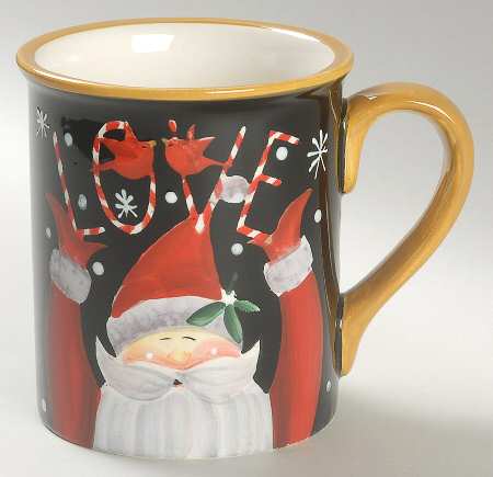Candy Cane Santa Mug