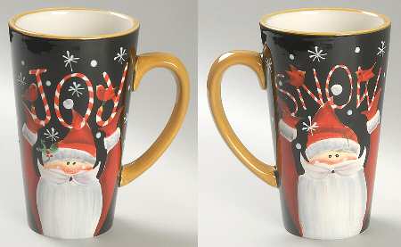 Candy Cane Santa Latte Mug