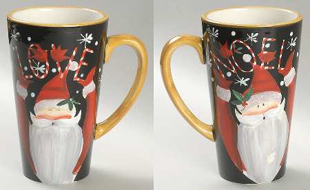 Candy Cane Santa Latte Mug
