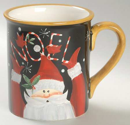 Candy Cane Santa Mug