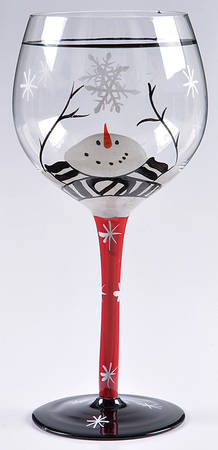 Snowflake Snowman Glassware Goblet