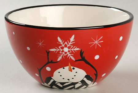 Snowflake Snowman Individual Ice Cream Dish