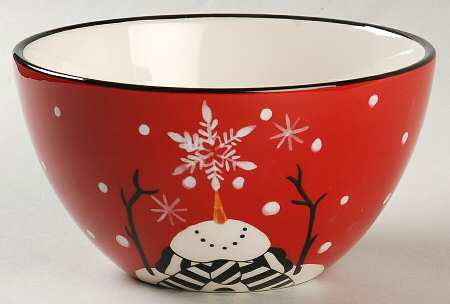 Snowflake Snowman Individual Ice Cream Dish