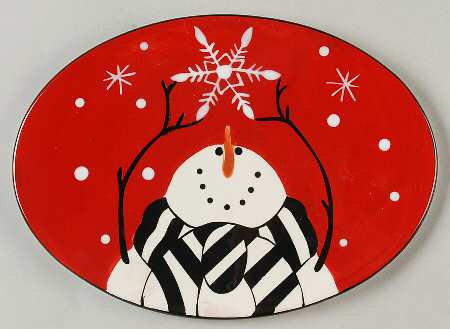 Snowflake Snowman Cheese and Cracker Board