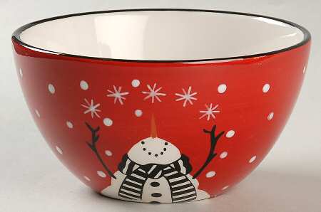Snowflake Snowman Individual Ice Cream Dish